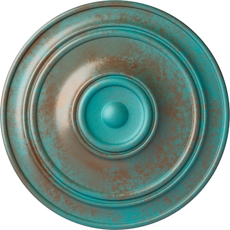 Ekena Millwork Small Classic Ceiling Medallion (Fits Canopies up to 10"), 40 1/4"OD x 3 1/8"P, Copper Green Patina CM40CLCGS